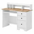 Biurko drewniane z białego MDF i laminatu 120x60x75 cm