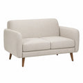 Sofa dwuosobowa beżowa tkanina 150cm