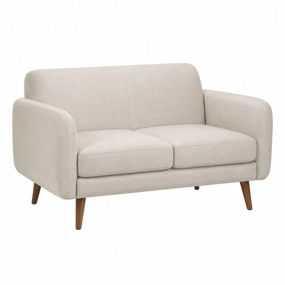 Sofa dwuosobowa beżowa tkanina 150cm